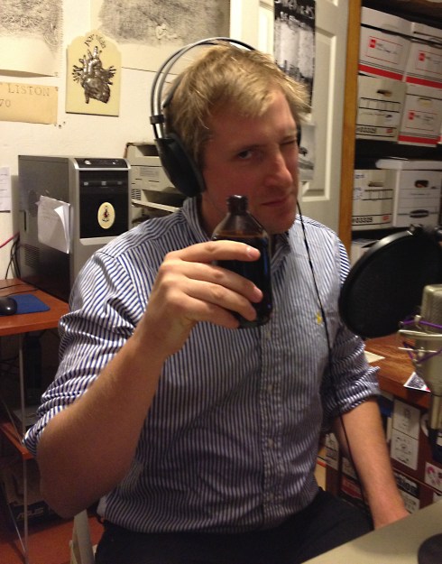 About to read "Down On the Blvd" on the Gorsky Press podcast at Razorcake HQ in Highland Park, Los Angeles