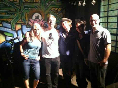 Writers hanging out after our reading at Rrose Is A Prose, Echo Park Rising Festival, Los Angeles (with Seth Michelson, Dan Collins, Janet Housden and more)